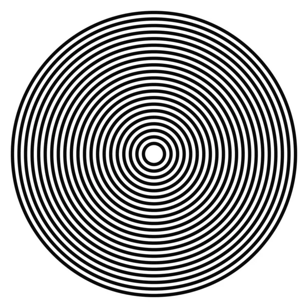 Cercles Radiaux Concentriques Anneaux Icône Élément Conception Illustration Vectorielle Stock — Image vectorielle