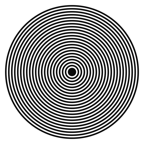 Cercles Radiaux Concentriques Anneaux Icône Élément Conception Illustration Vectorielle Stock — Image vectorielle