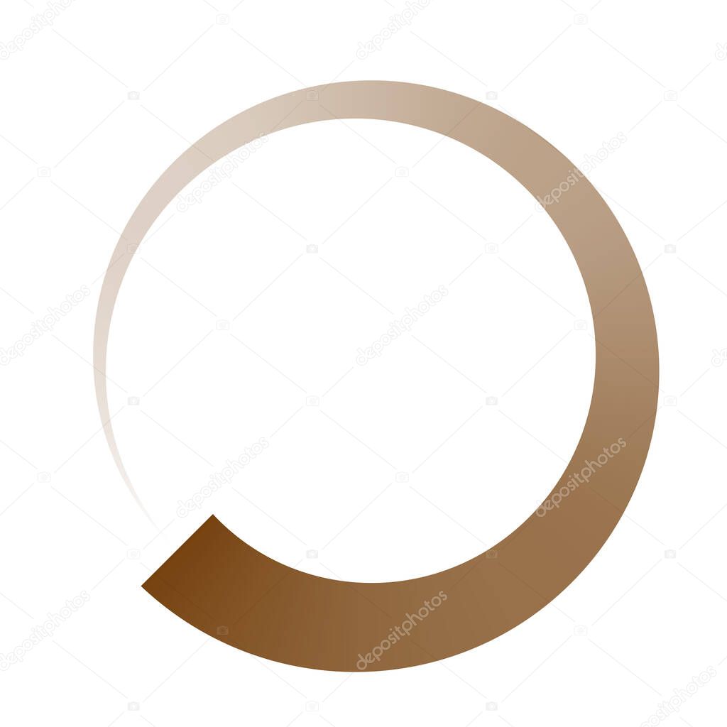 Circle preloader, buffer shape. Circular progress bar. Meter, guage and indicator icon with transparency