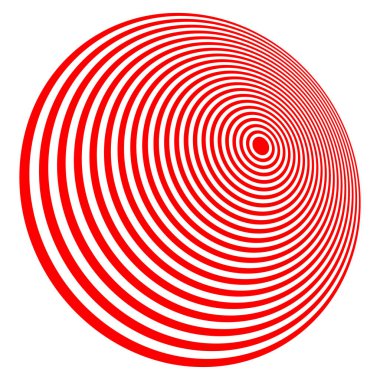 Eşmerkezli dairesel daireler, halka tasarımı element simgesi. Stock vektör illüstrasyonu, klip- art grafikleri