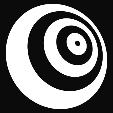 Eşmerkezli dairesel daireler, halka tasarımı element simgesi. Stock vektör illüstrasyonu, klip- art grafikleri