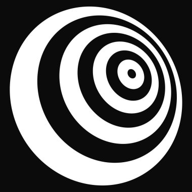 Eşmerkezli dairesel daireler, halka tasarımı element simgesi. Stock vektör illüstrasyonu, klip- art grafikleri