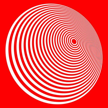 Eşmerkezli dairesel daireler, halka tasarımı element simgesi. Stock vektör illüstrasyonu, klip- art grafikleri