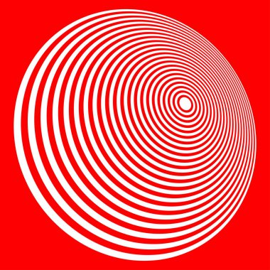 Eşmerkezli dairesel daireler, halka tasarımı element simgesi. Stock vektör illüstrasyonu, klip- art grafikleri