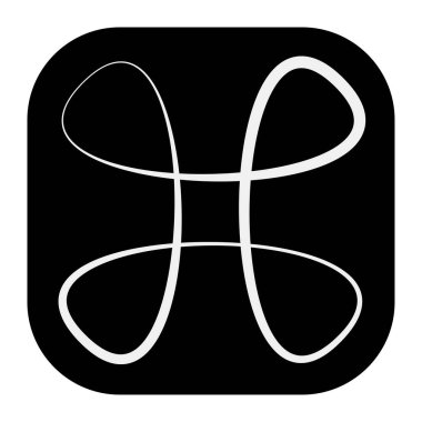 Soyut geometrik sembol, ikon vektör grafikleri, illüstrasyon. Stock vektör illüstrasyonu, klip- art grafikleri