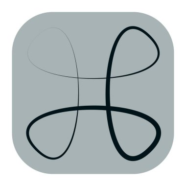 Soyut geometrik sembol, ikon vektör grafikleri, illüstrasyon. Stock vektör illüstrasyonu, klip- art grafikleri