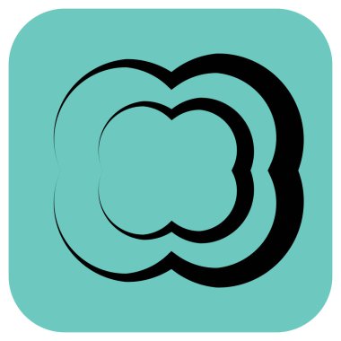 Soyut geometrik sembol, ikon vektör grafikleri, illüstrasyon. Stock vektör illüstrasyonu, klip- art grafikleri