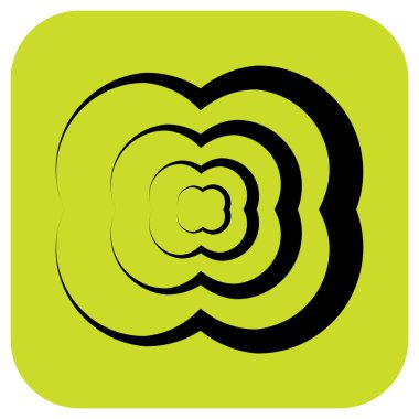 Soyut geometrik sembol, ikon vektör grafikleri, illüstrasyon. Stock vektör illüstrasyonu, klip- art grafikleri