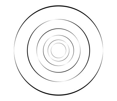 Eşmerkezli daireler, halkalar. Dairesel geometrik öge