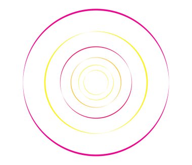 Eşmerkezli daireler, halkalar. Dairesel geometrik öge