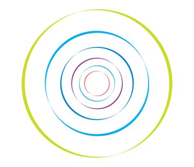 Eşmerkezli daireler, halkalar. Dairesel geometrik öge