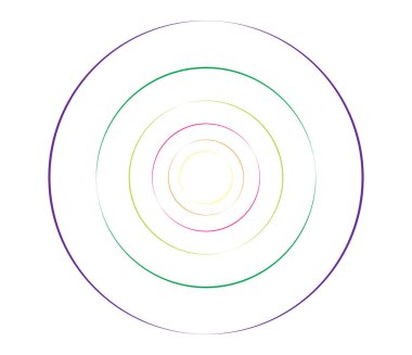 Eşmerkezli daireler, halkalar. Dairesel geometrik öge