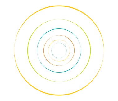 Eşmerkezli daireler, halkalar. Dairesel geometrik öge