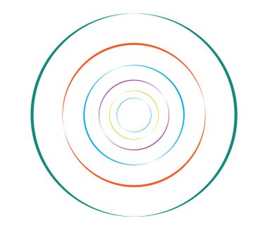 Eşmerkezli daireler, halkalar. Dairesel geometrik öge