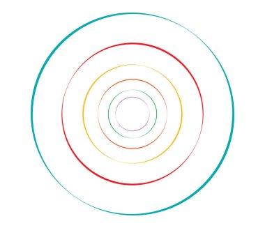 Eşmerkezli daireler, halkalar. Dairesel geometrik öge