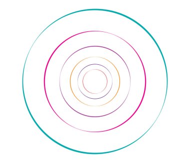 Eşmerkezli daireler, halkalar. Dairesel geometrik öge