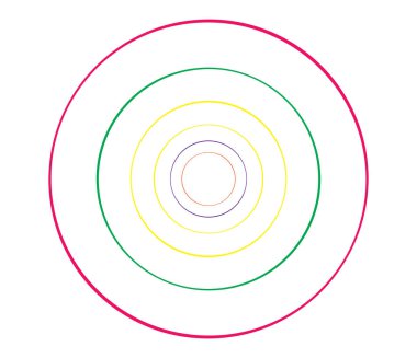 Eşmerkezli daireler, halkalar. Dairesel geometrik öge