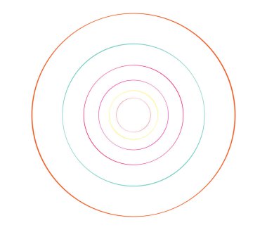 Eşmerkezli daireler, halkalar. Dairesel geometrik öge