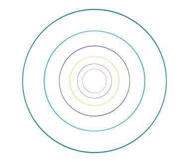 Eşmerkezli daireler, halkalar. Dairesel geometrik öge