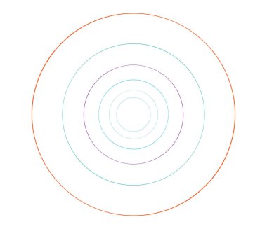 Eşmerkezli daireler, halkalar. Dairesel geometrik öge