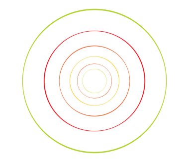 Eşmerkezli daireler, halkalar. Dairesel geometrik öge