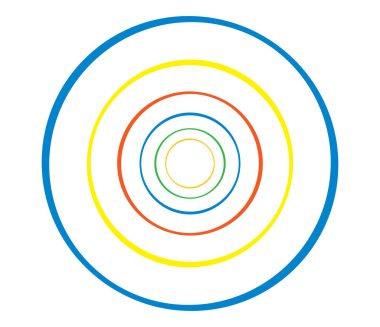 Eşmerkezli daireler, halkalar. Dairesel geometrik öge