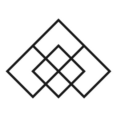 Soyut geometrik sembol, ikon vektör grafikleri, illüstrasyon. Stock vektör illüstrasyonu, klip- art grafikleri