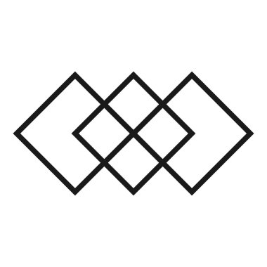 Soyut geometrik sembol, ikon vektör grafikleri, illüstrasyon. Stock vektör illüstrasyonu, klip- art grafikleri