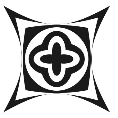 Soyut geometrik sembol, ikon vektör grafikleri, illüstrasyon. Stock vektör illüstrasyonu, klip- art grafikleri