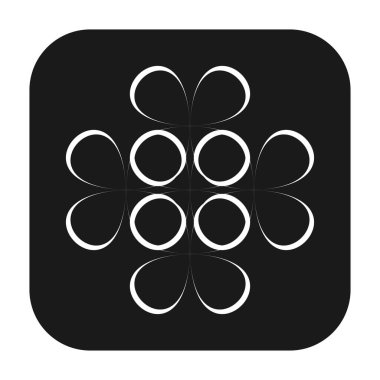 Soyut geometrik sembol, ikon vektör grafikleri, illüstrasyon. Stock vektör illüstrasyonu, klip- art grafikleri