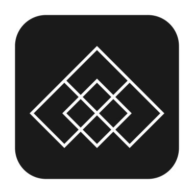 Soyut geometrik sembol, ikon vektör grafikleri, illüstrasyon. Stock vektör illüstrasyonu, klip- art grafikleri