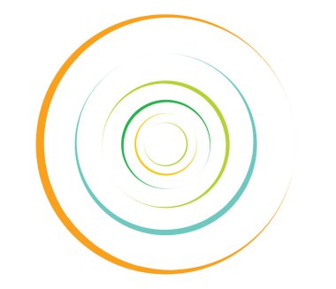 Eşmerkezli daireler, halkalar. Dairesel geometrik öge