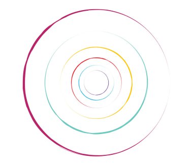 Eşmerkezli daireler, halkalar. Dairesel geometrik öge