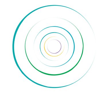 Eşmerkezli daireler, halkalar. Dairesel geometrik öge