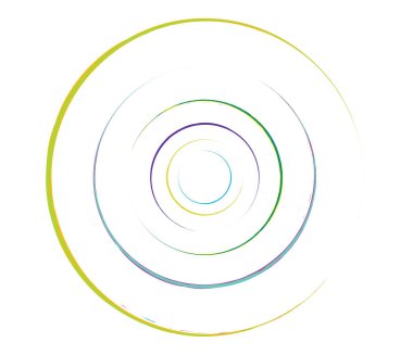 Eşmerkezli daireler, halkalar. Dairesel geometrik öge