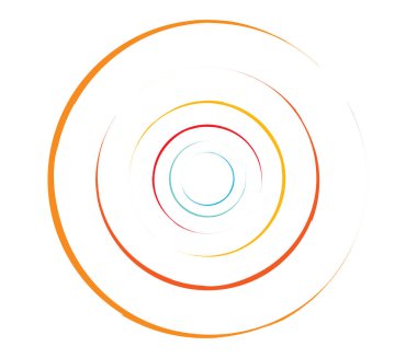 Eşmerkezli daireler, halkalar. Dairesel geometrik öge