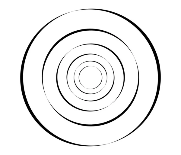 Concentric Circles Rings Circular Geometric Element — Vettoriale Stock