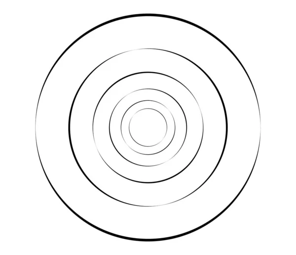 Koncentryczne Kręgi Pierścienie Okrągły Element Geometryczny — Wektor stockowy