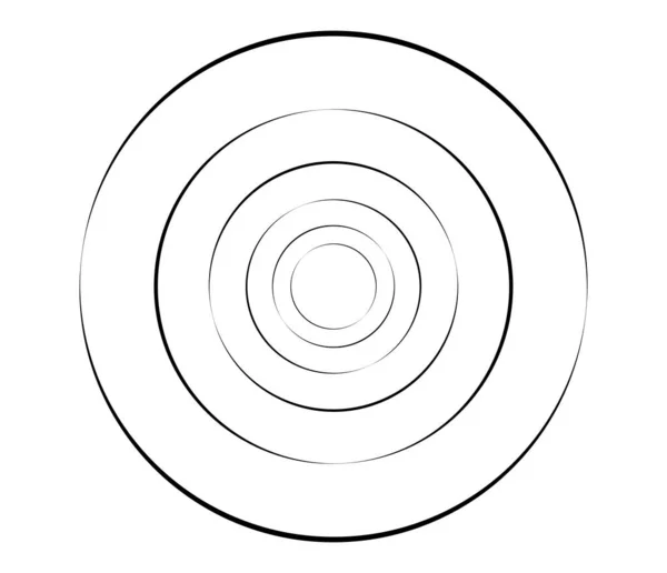 Koncentriska Cirklar Ringar Cirkulärt Geometriskt Element — Stock vektor