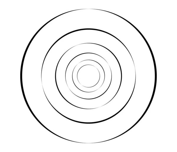 Koncentryczne Kręgi Pierścienie Okrągły Element Geometryczny — Wektor stockowy