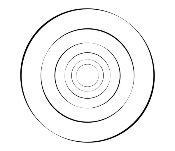 Koncentryczne Kręgi Pierścienie Okrągły Element Geometryczny — Wektor stockowy