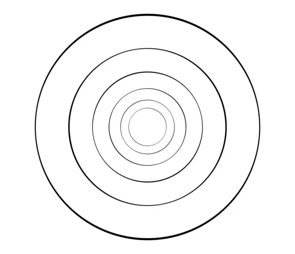 Koncentryczne Kręgi Pierścienie Okrągły Element Geometryczny — Wektor stockowy