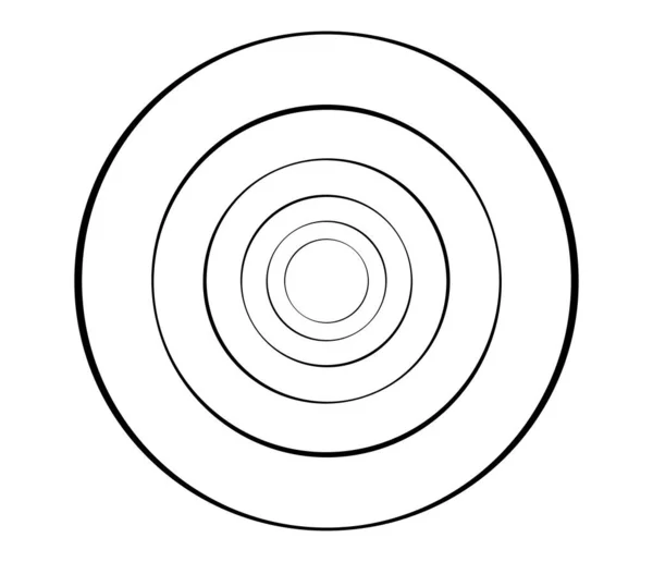 Koncentriska Cirklar Ringar Cirkulärt Geometriskt Element — Stock vektor