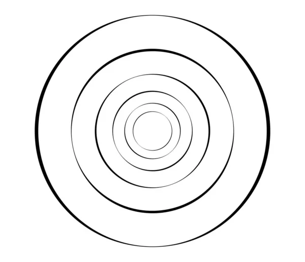 Koncentriska Cirklar Ringar Cirkulärt Geometriskt Element — Stock vektor