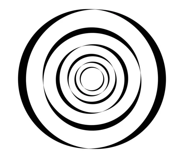 Ομοκεντρικοί Κύκλοι Δαχτυλίδια Γεωμετρικό Στοιχείο — Διανυσματικό Αρχείο