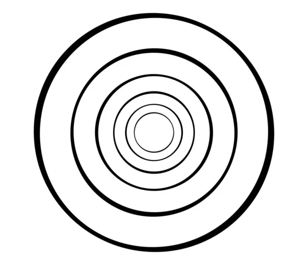 Koncentriska Cirklar Ringar Cirkulärt Geometriskt Element — Stock vektor