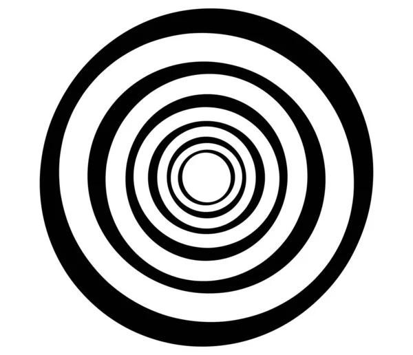 Círculos Concêntricos Anéis Elemento Geométrico Circular —  Vetores de Stock