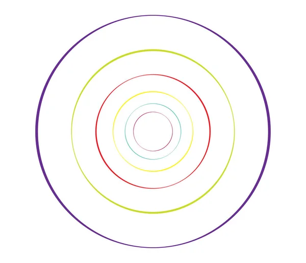 Círculos Concéntricos Anillos Elemento Geométrico Circular — Vector de stock