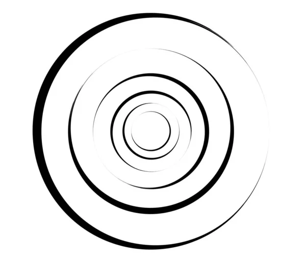 Konsentriske Sirkler Ringer Sirkelformet Geometrisk Element – stockvektor