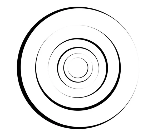 Cercles Concentriques Anneaux Élément Géométrique Circulaire — Image vectorielle